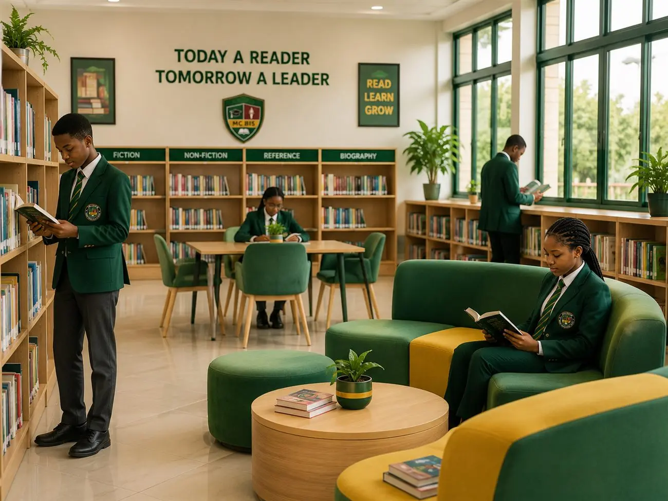The library at Mt Cedar British International School