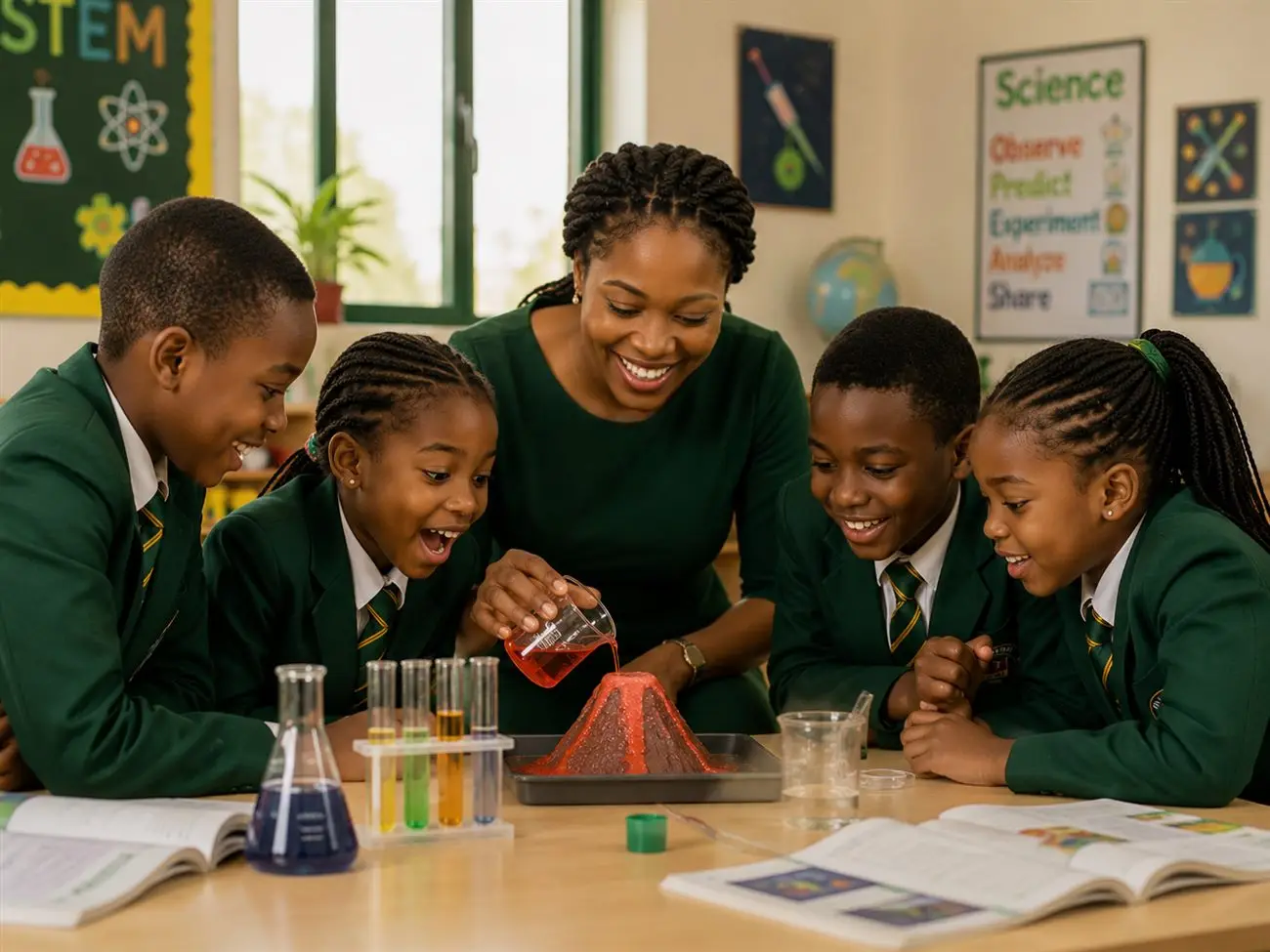 Young scientists at work